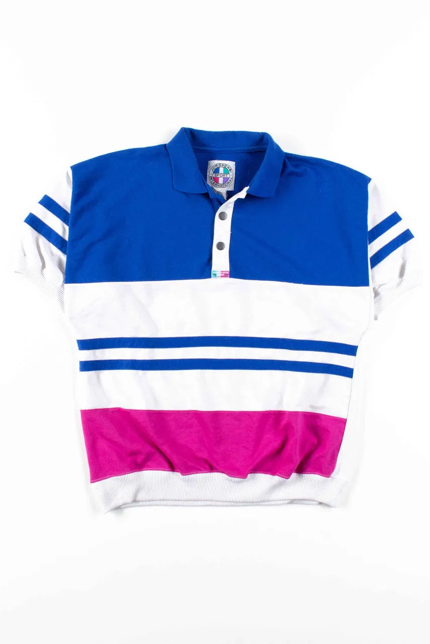 90s Color Blocked Polo Shirt