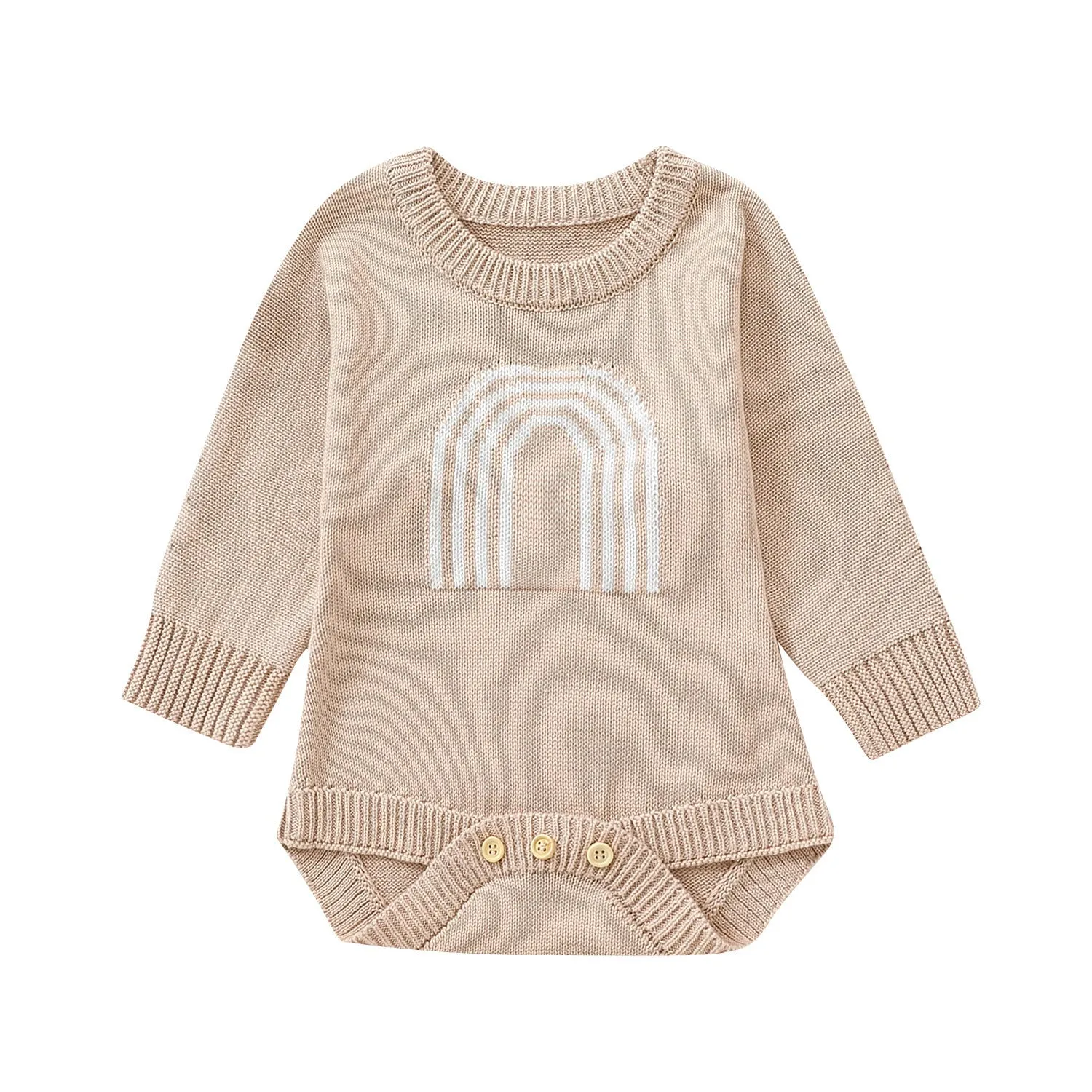 Baby Rainbow Knit Rompers