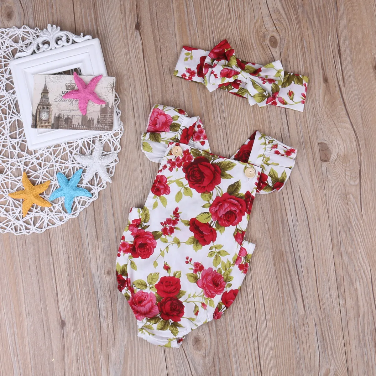 Baby rosey romper
