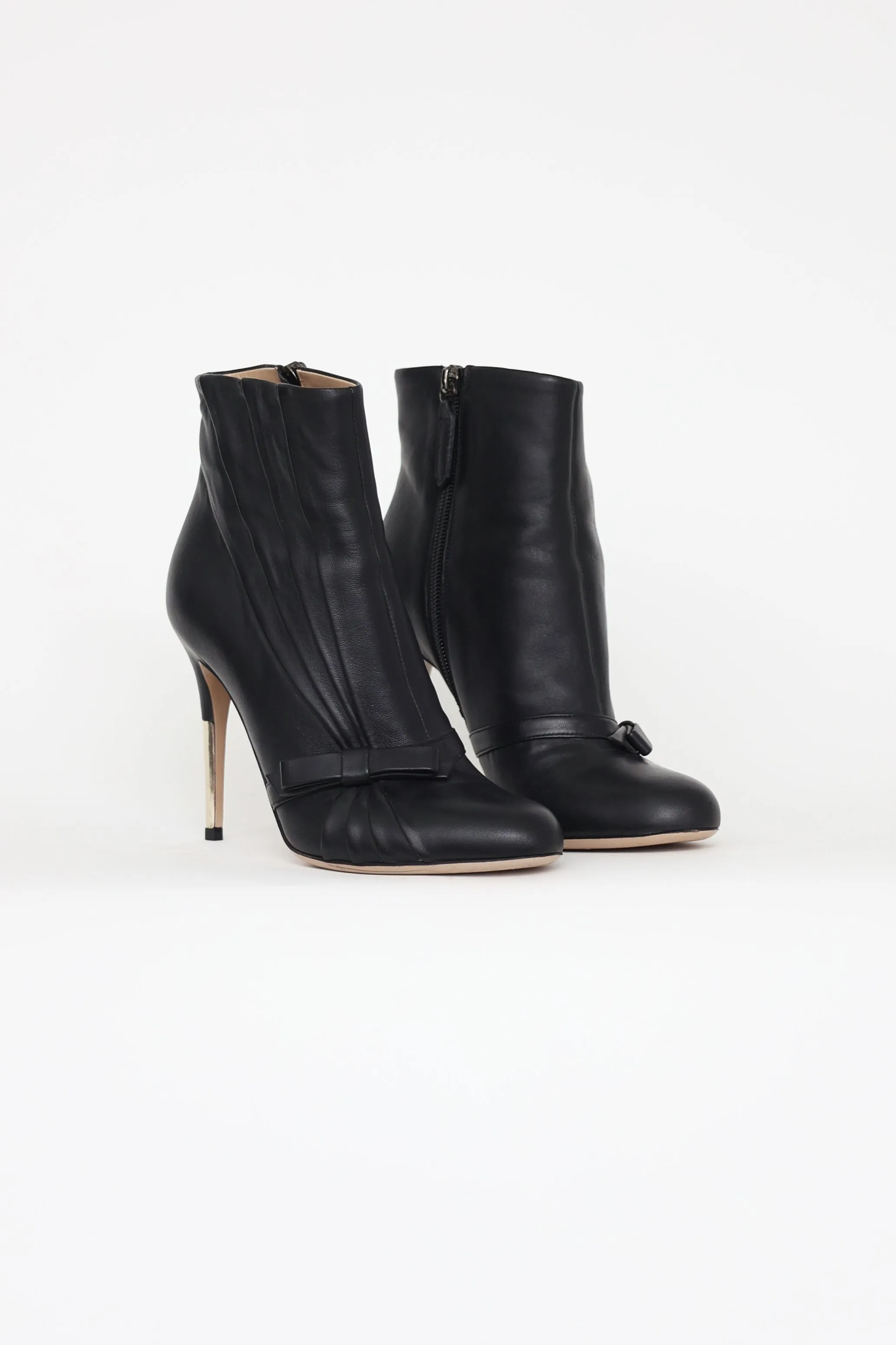 Black Pleated Booties