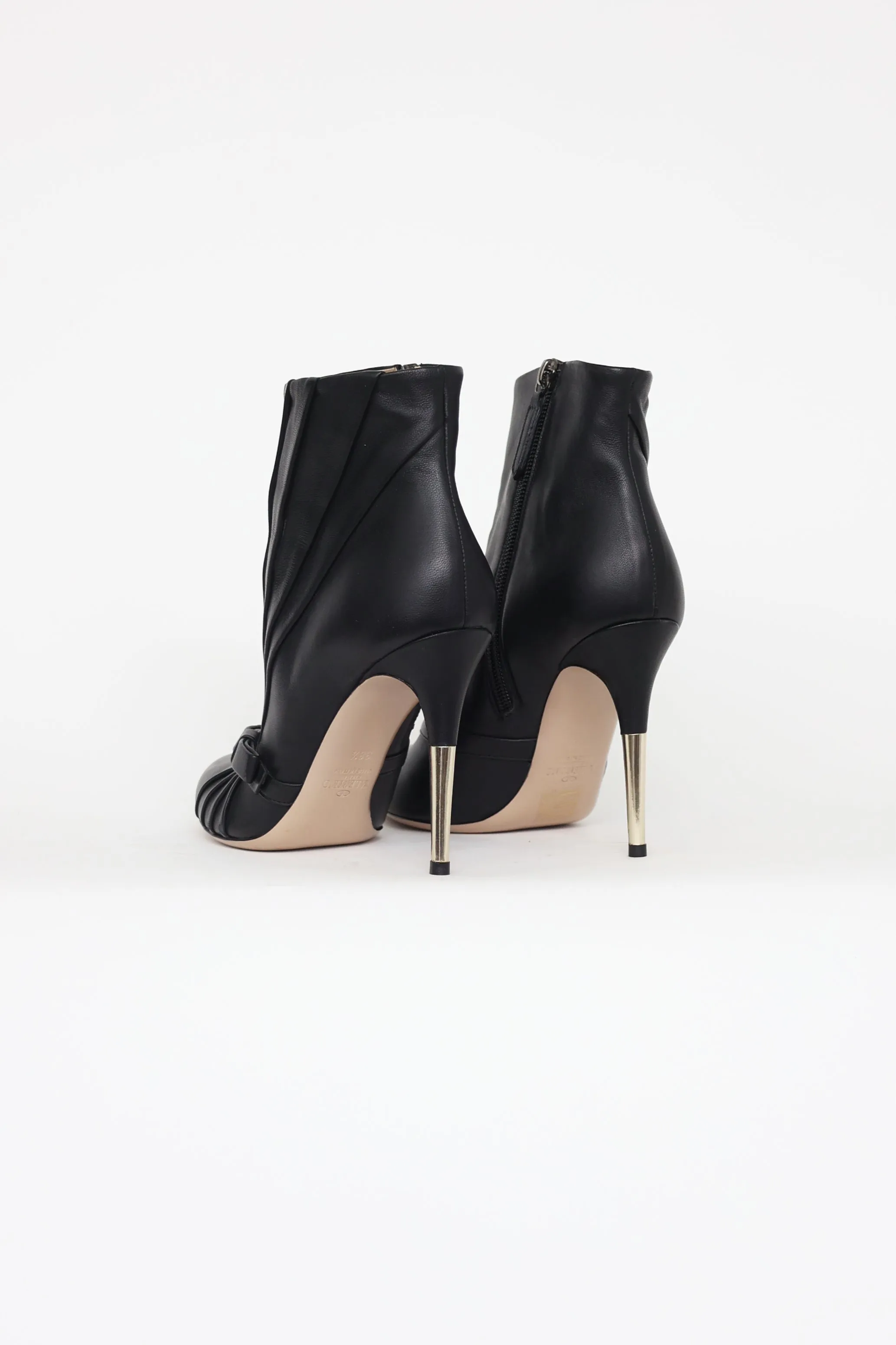 Black Pleated Booties