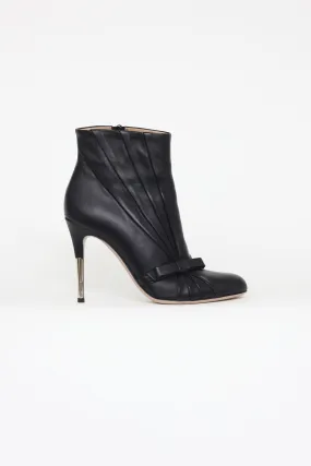 Black Pleated Booties