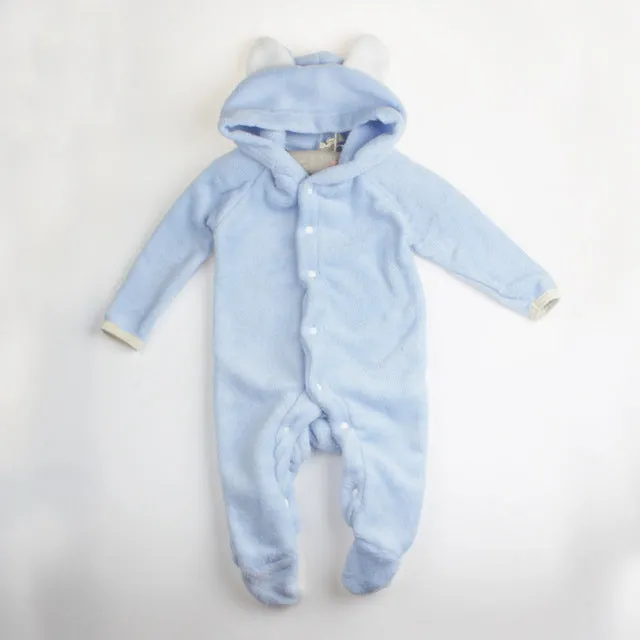 Cartoon Coral Fleece Newborn Baby Romper