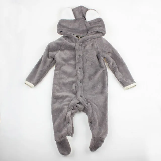 Cartoon Coral Fleece Newborn Baby Romper
