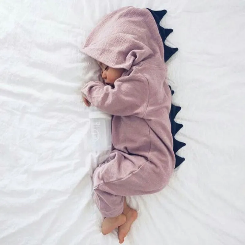 Cartoon Dinosaur Design Hooded Baby