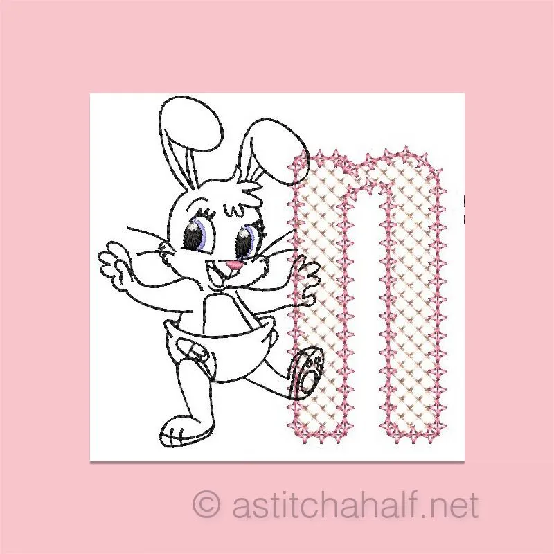 Cottontail Bliss Monogram Letter N