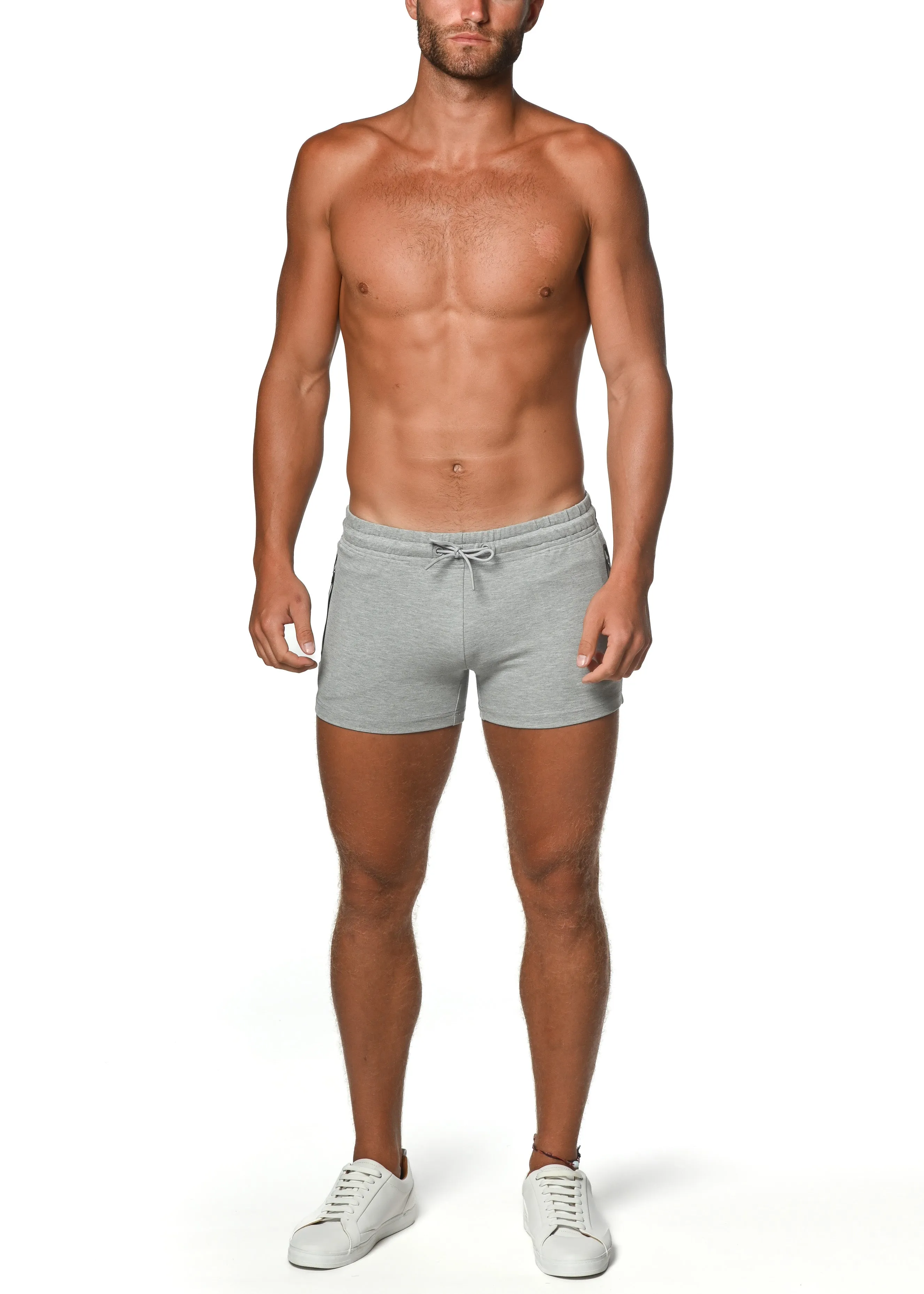 GREY VAULT 3.5 INSEAM GYM STRETCH SHORTS ST-10500