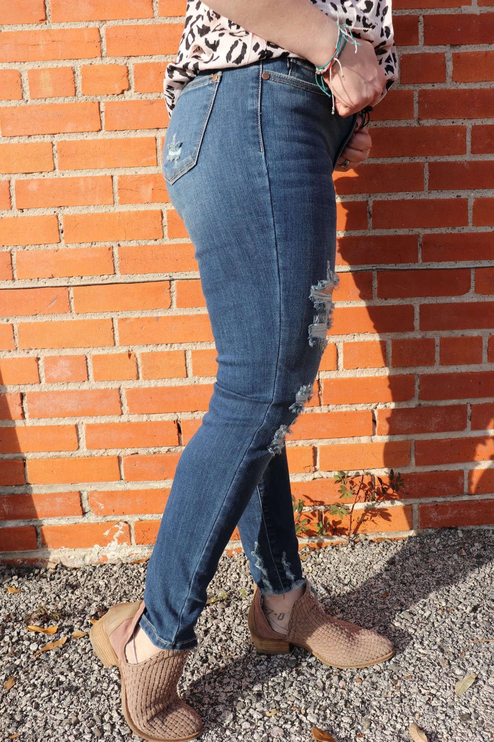 Last Call Queen Size Destiny Destructed Skinny Jeans