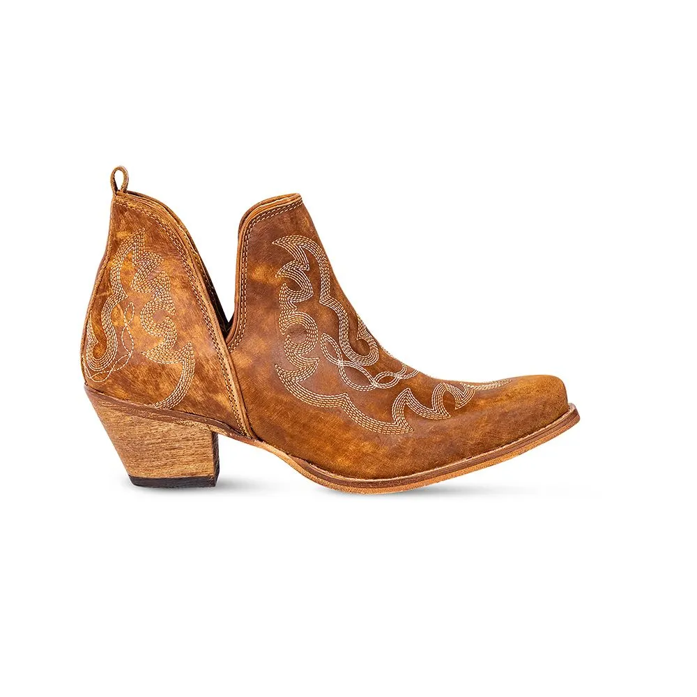 Maisie Stitched Leather Boots in Turquoise