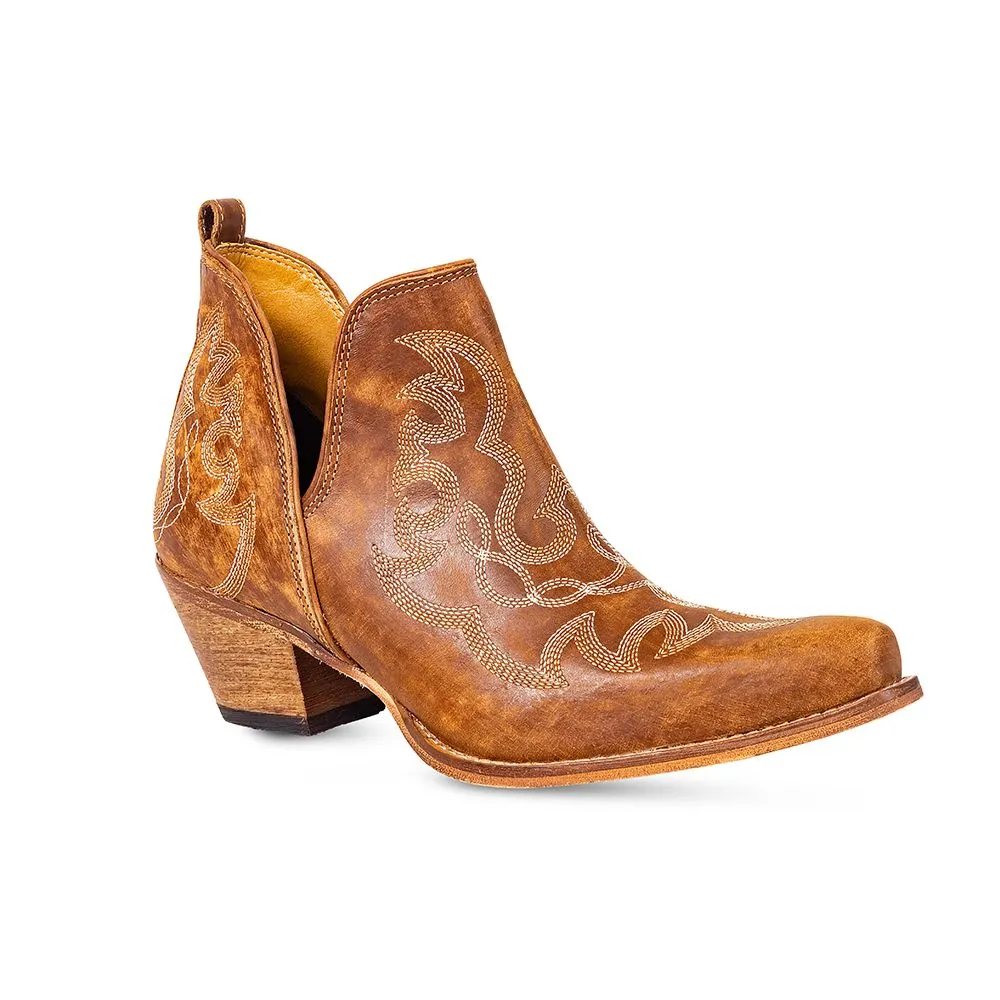 Maisie Stitched Leather Boots in Turquoise