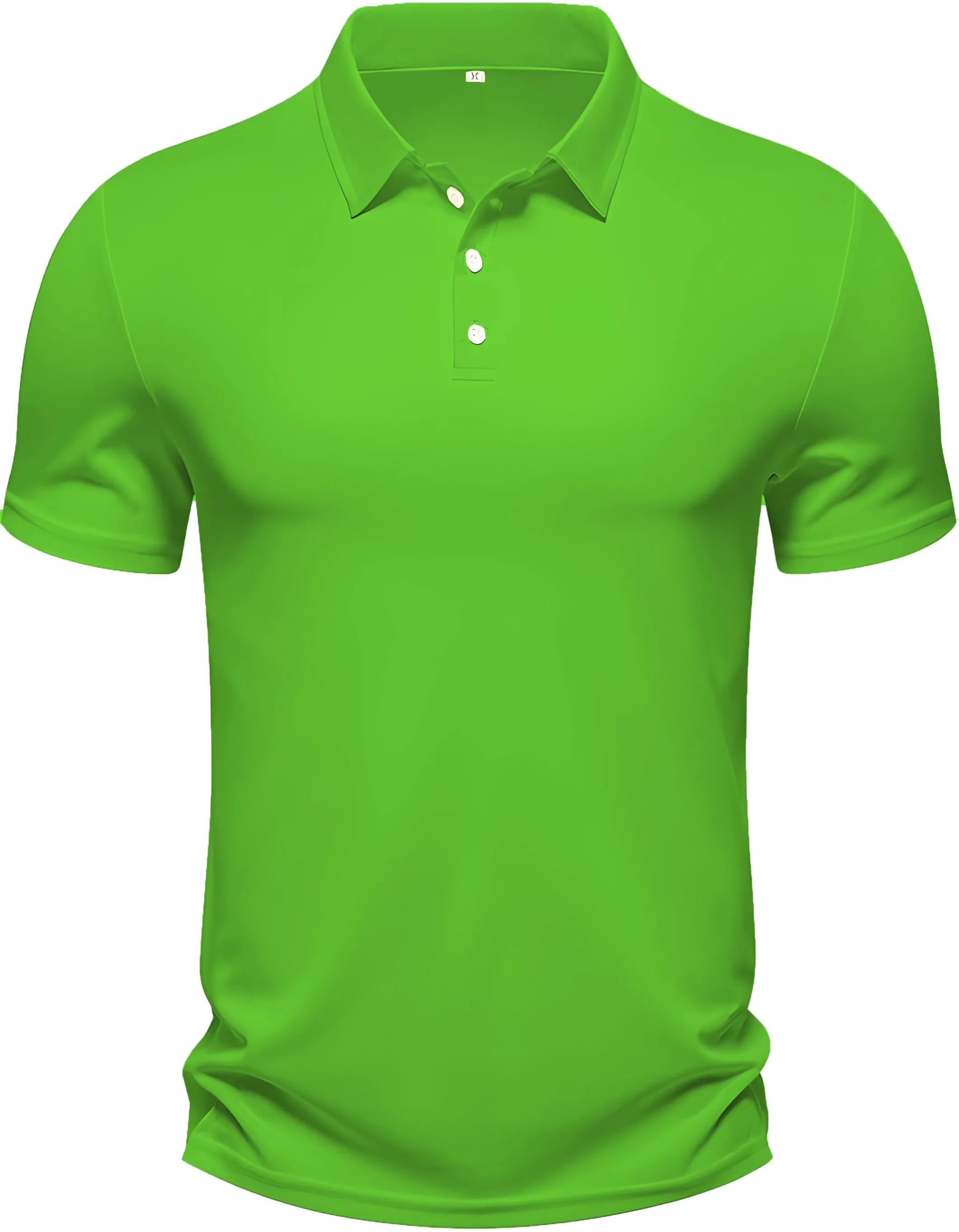 Men's Regular Fit Polo Neck Half Sleeve Solid Uniform T-Shirt | Polo T-Shirt for Men (Parrot Green)