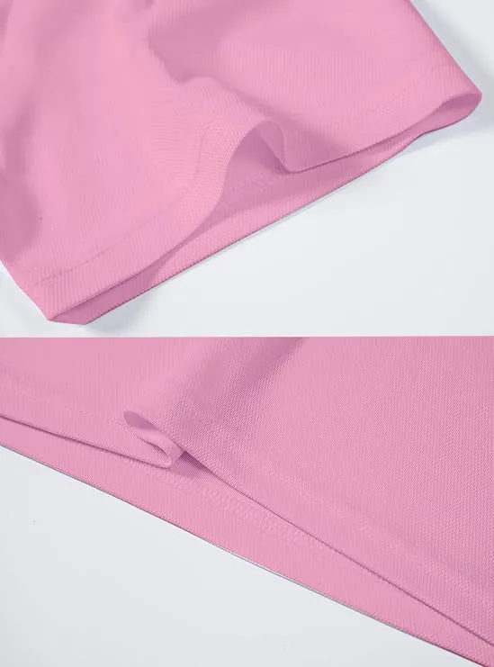 Men's Regular Fit Polo Neck Half Sleeve Solid Uniform T-Shirt | Polo T-Shirt for Men (Pink)