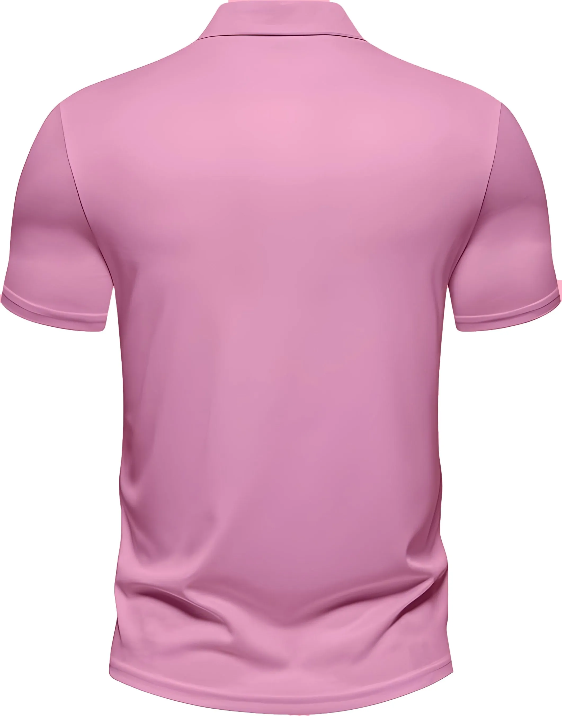 Men's Regular Fit Polo Neck Half Sleeve Solid Uniform T-Shirt | Polo T-Shirt for Men (Pink)