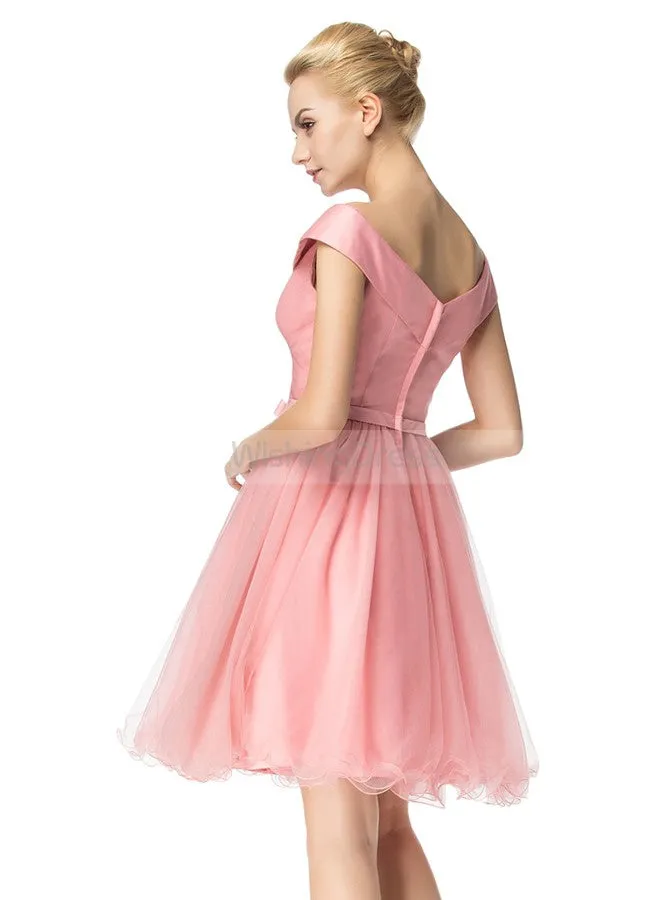 Off the Shoulder Homecoming Dresses,Short Homecoming Dress,Simple Homecoming Dress,HC00018