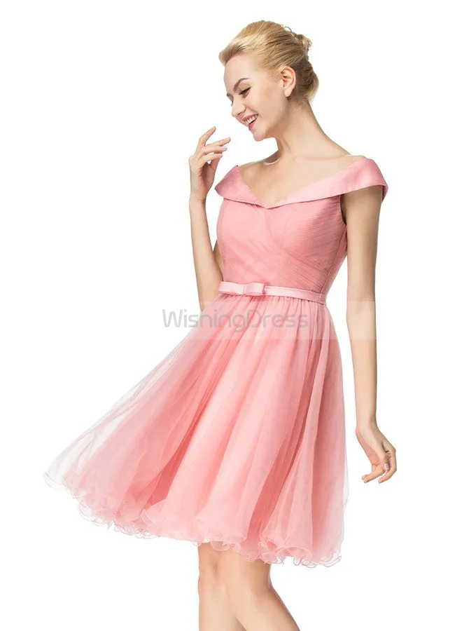 Off the Shoulder Homecoming Dresses,Short Homecoming Dress,Simple Homecoming Dress,HC00018