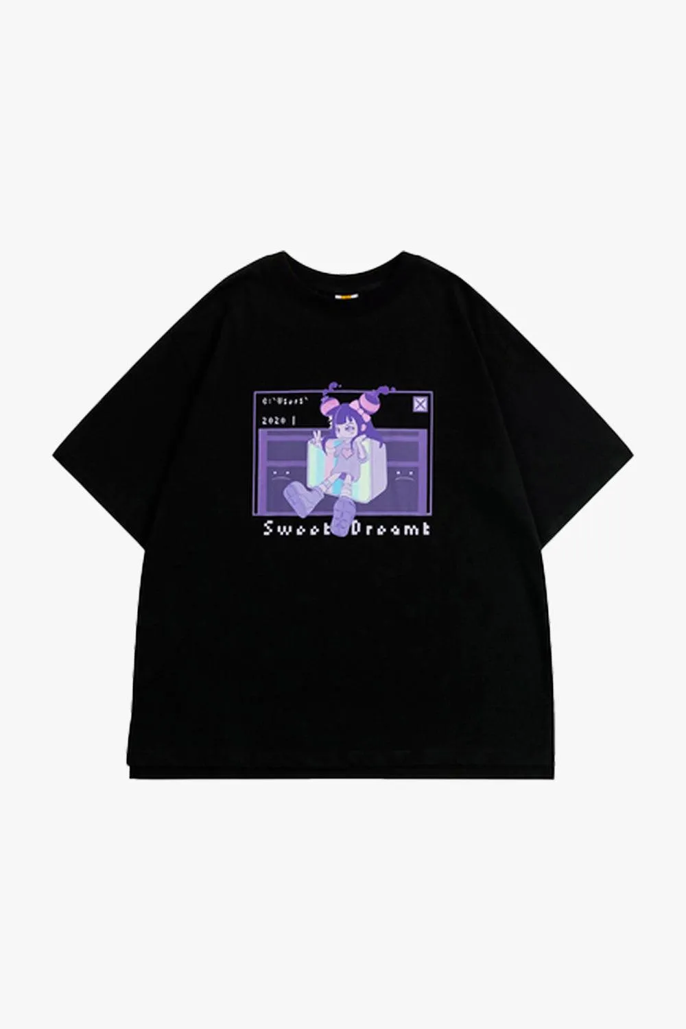 Old Web Anime Girl Hacker T-Shirt