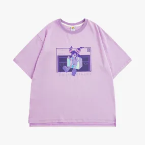 Old Web Anime Girl Hacker T-Shirt