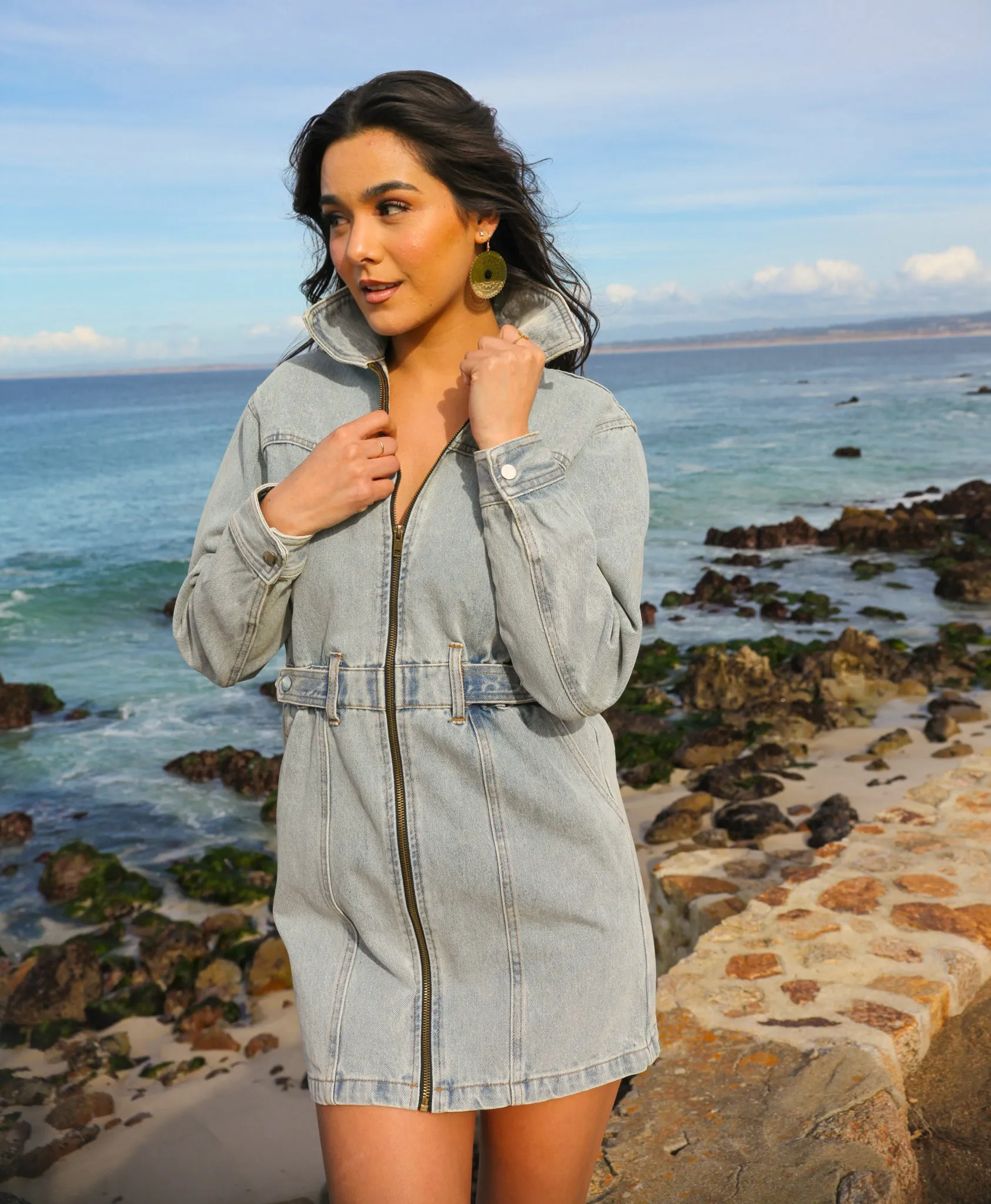 Sweet and Sassy Denim Dress - Vintage Wash