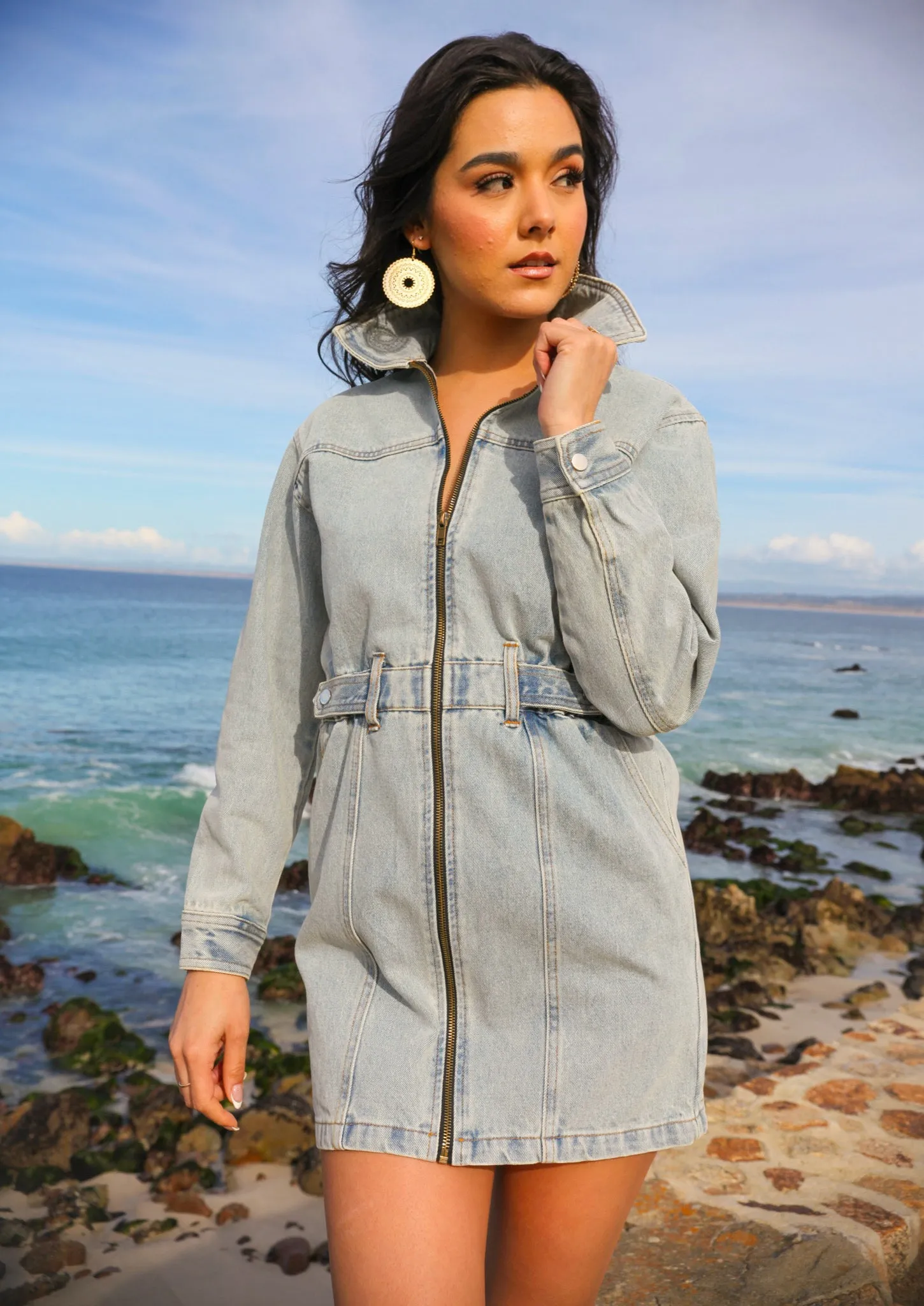 Sweet and Sassy Denim Dress - Vintage Wash