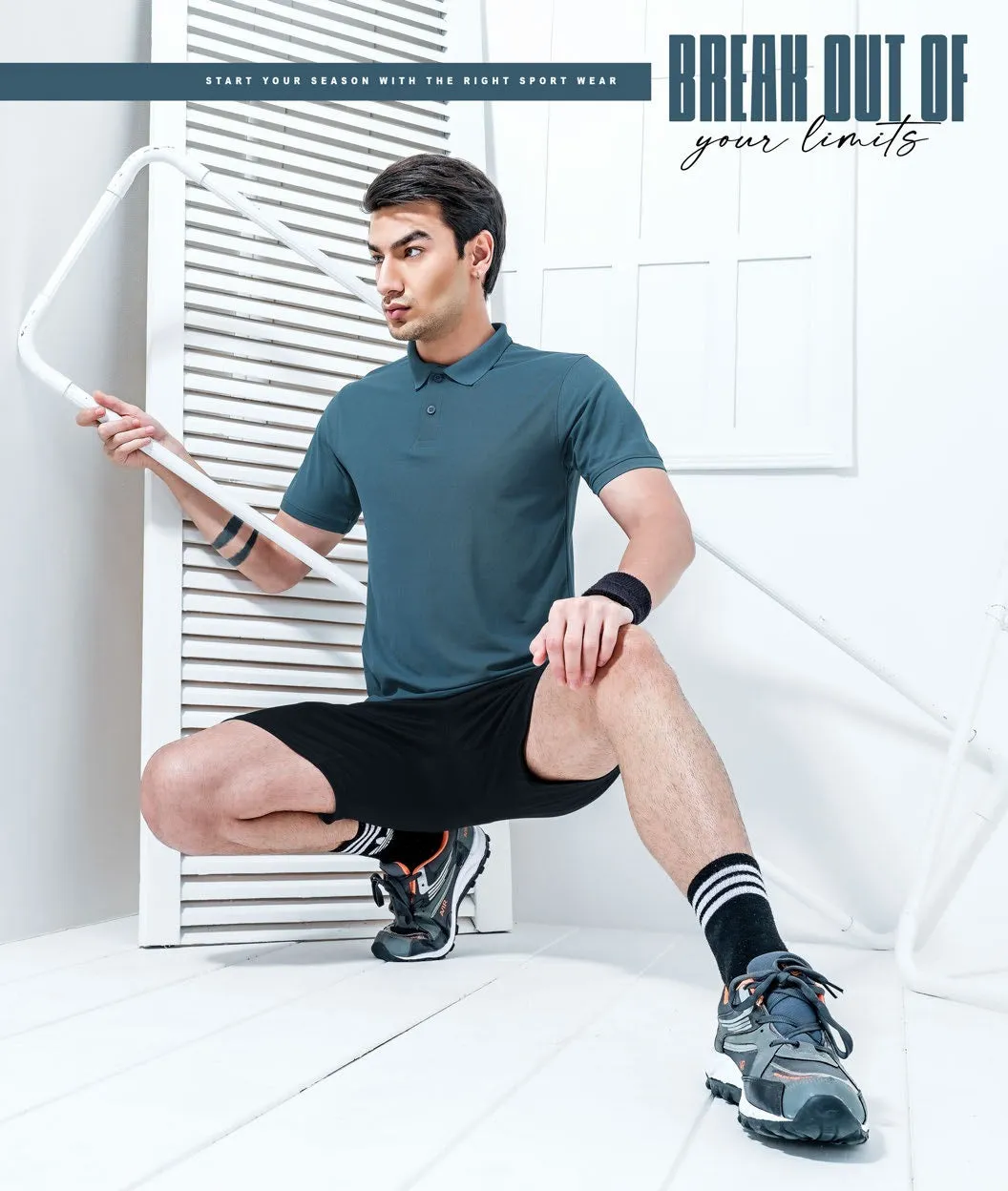 TechnoSport Polo Neck Half Sleeve Dry Fit T Shirt for Men OR-51 Pack of 3
