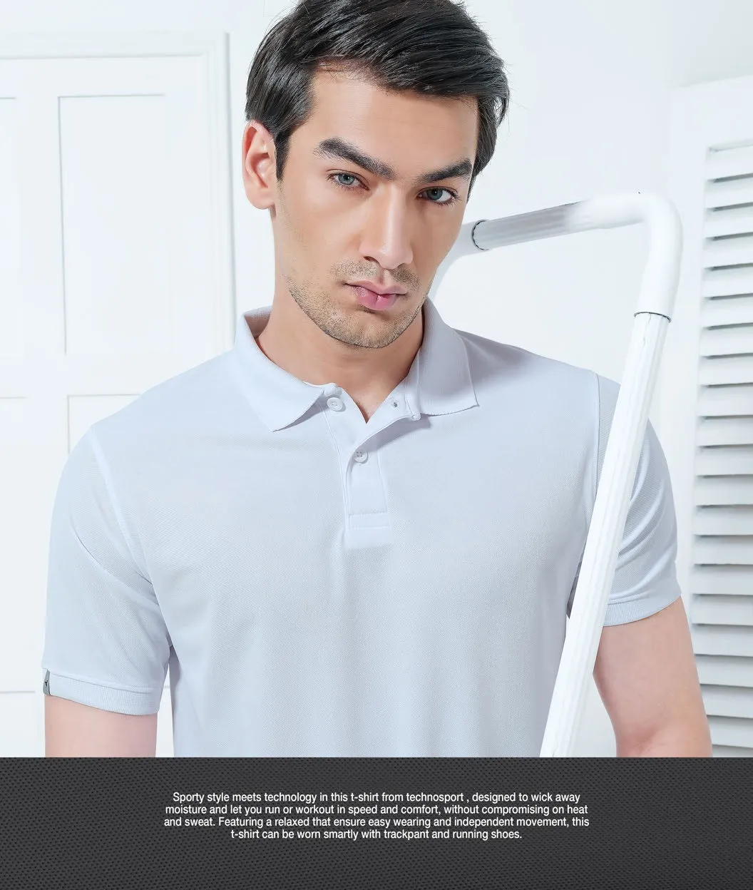 TechnoSport Polo Neck Half Sleeve Dry Fit T Shirt for Men OR-51 Pack of 3