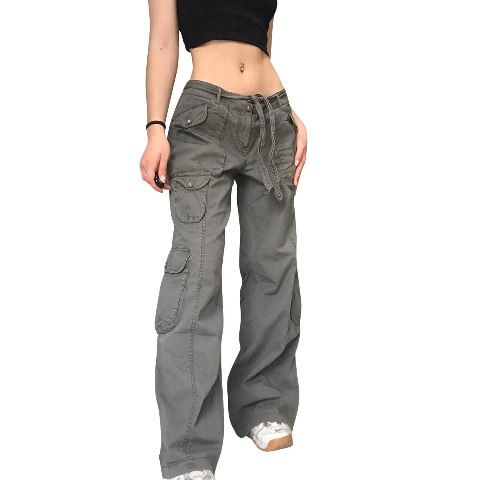 Women Vintage Cargo Trousers