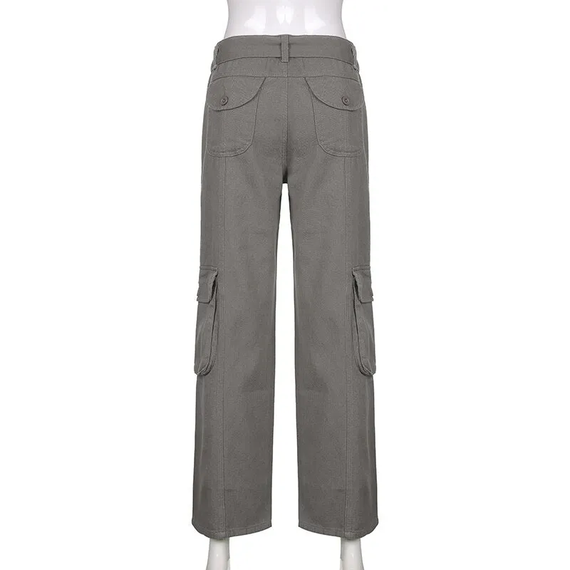 Women Vintage Cargo Trousers