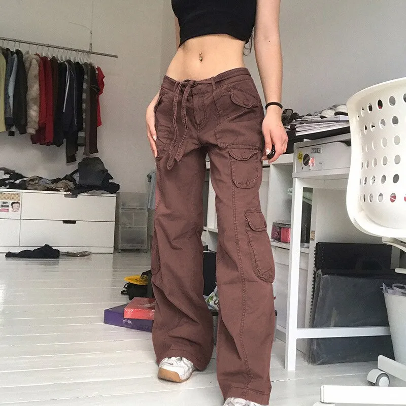 Women Vintage Cargo Trousers