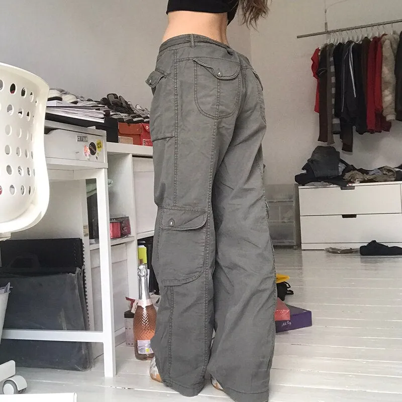 Women Vintage Cargo Trousers